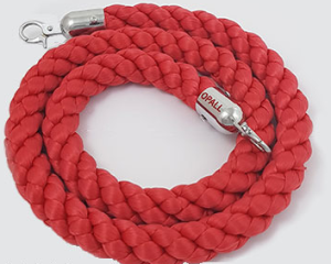 طناب تشریفاتی بافت + قلاب کروم + طناب قرمز + راهبند تشریفاتی + طناب راهبند تشریفاتی